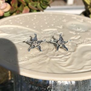 Herkimer Sun Sterling Silver Earrings